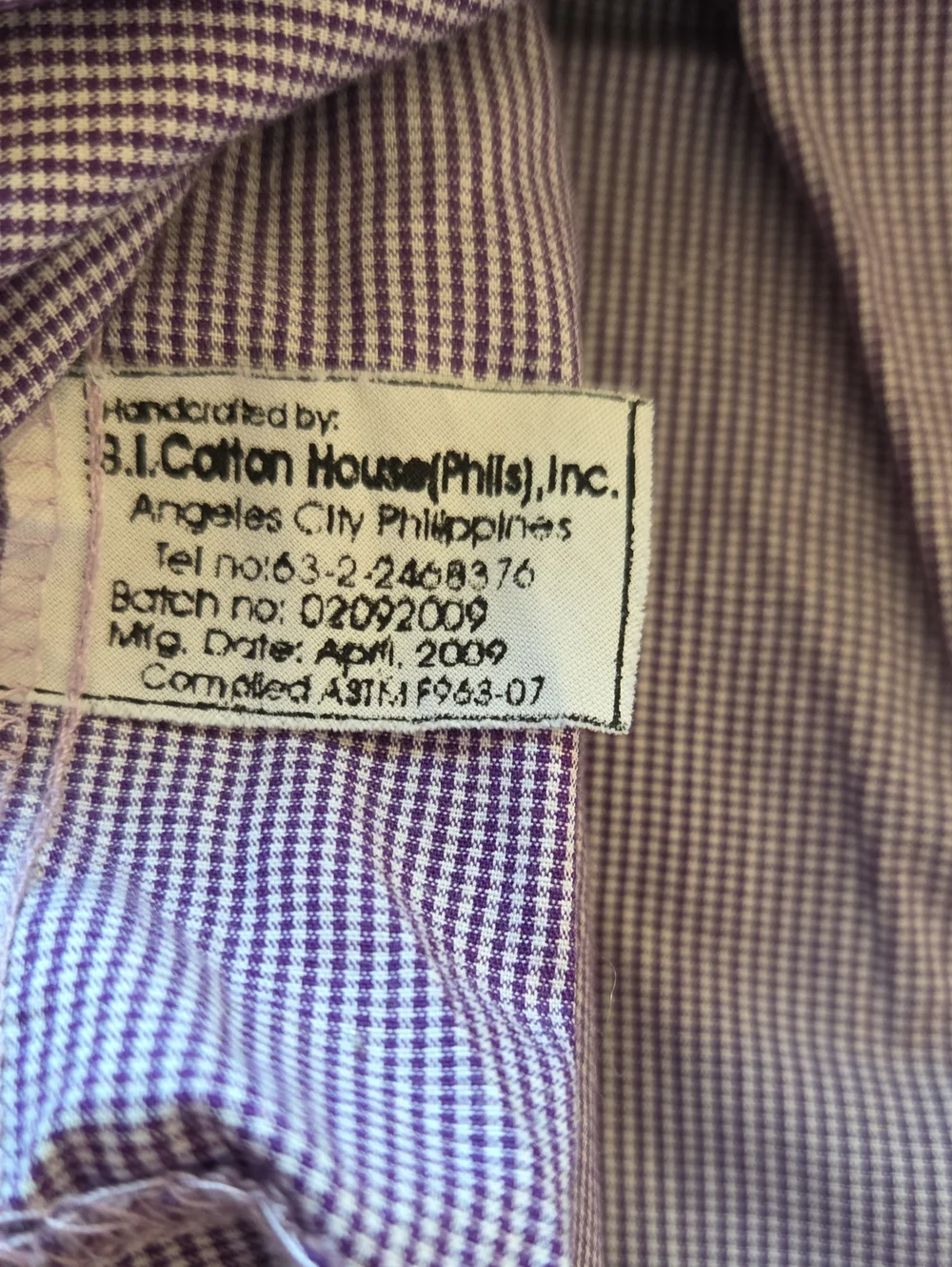 Rosalina Collection Purple Gingham Smocked Dress Size 2T